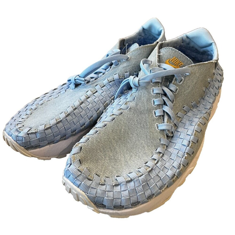 NEW Size 12 Nike Air Footscape Woven Washed FV6103-400 Denim/Ice Blue Sneaker